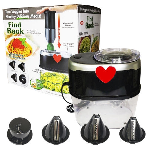 espiralizador de verduras eléctrico 4 en 1